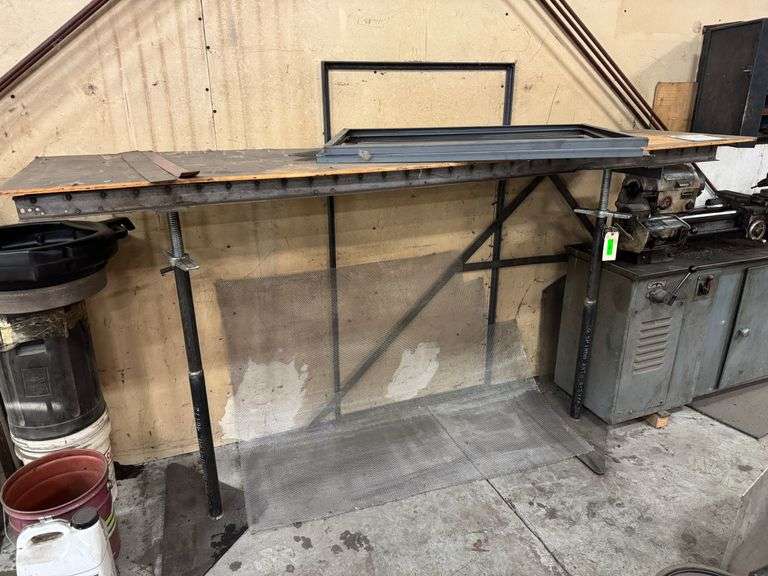 Adjustable Height Roller / Table, Metal Squares, Mesh