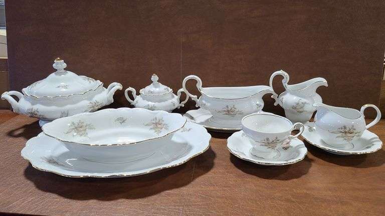 Partial Johann Haviland Bavaria Germany Dinnerware Set