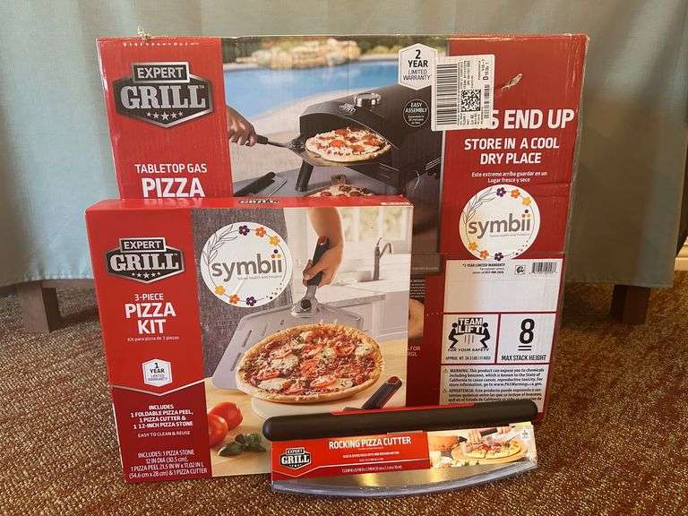 Tabletop Gas Pizza Oven, Pizza Kit, and Pizza Cutter