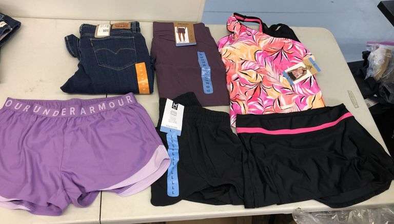 UA Short, Active Short, ZeroXposur Swim Set, Eddie Bauer Short Size 10, Levi Strauss Pant Size 31