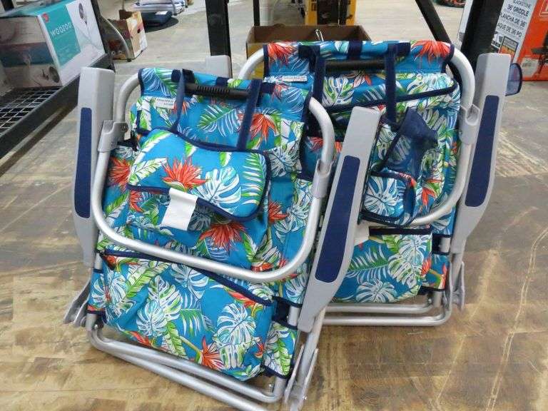 2) Tommy Bahama Backpack Beach Chairs
