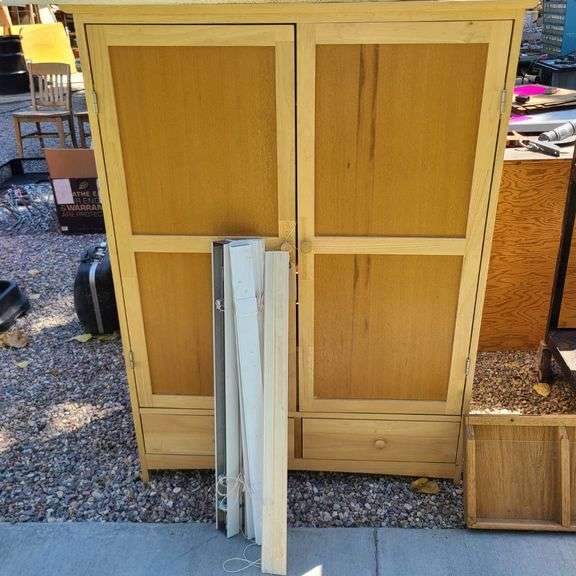 Entertainment Center Cabinet, Blinds