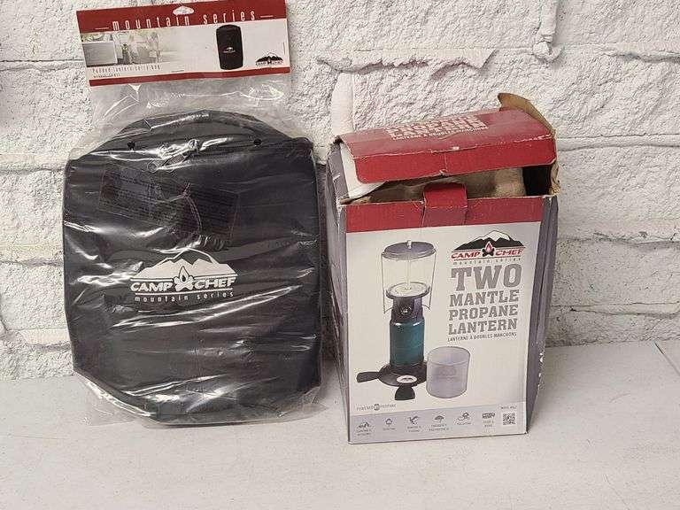 Camp Chef Two Mantle Propane Lantern with New Storage Bag