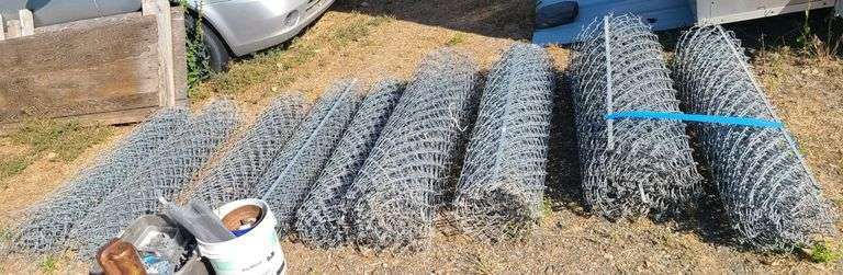 9) Rolls of Chain Link Fencing