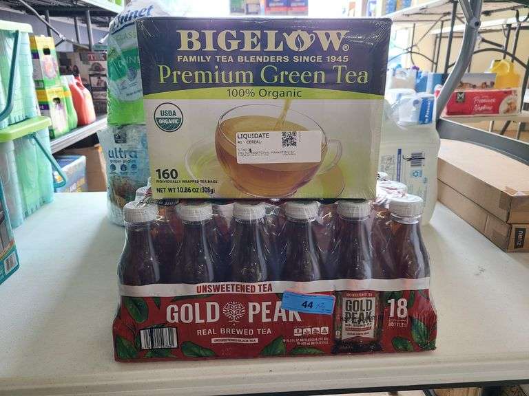 1)Bigelow Premium Green Tea, 1) Unsweetened Tea  Brewed Tea
