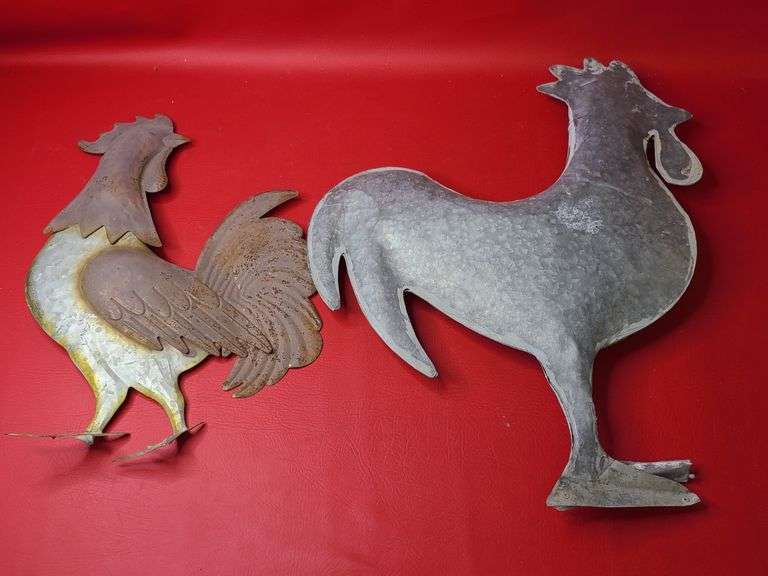 Galvanized Metal Rooser, Metal Rooster
