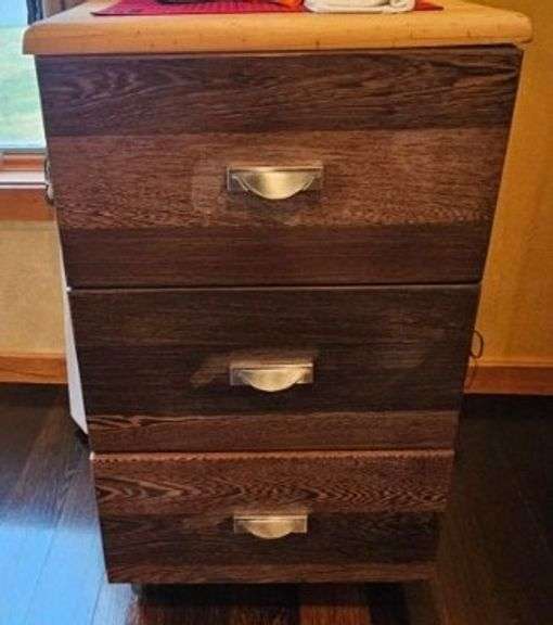 Three Drawer Wood Cabinet