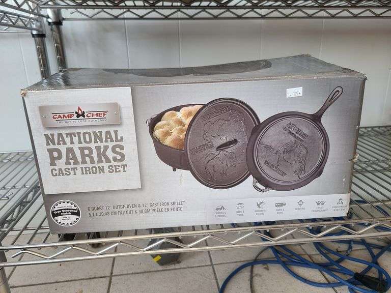 Camp Chef National Parks Cast Iron Skillet and Dutch Oven Set