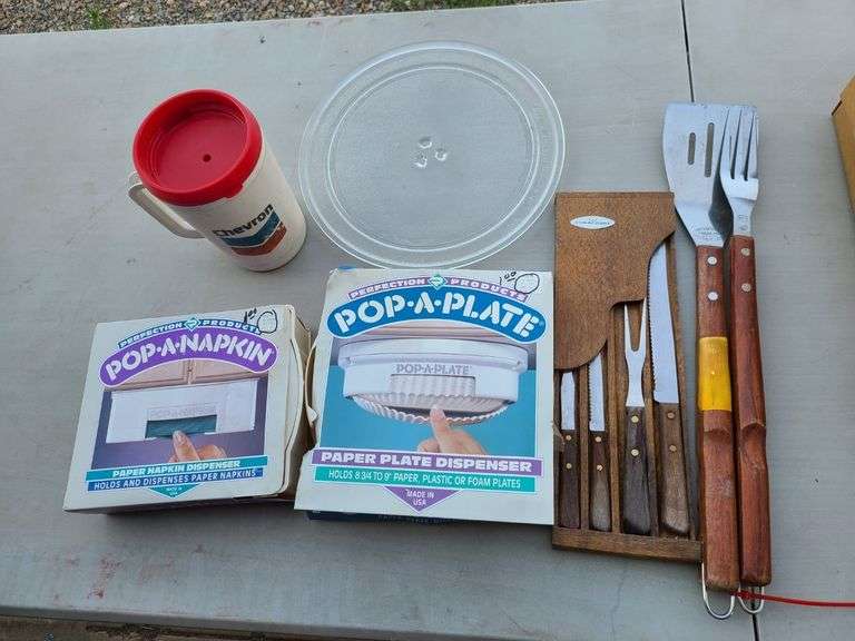 BBQ Utensils, Pop A Plate, Pop A Napkin, Mug, Microwave Plate