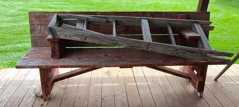 Wooden Bench, Wooden Ladder