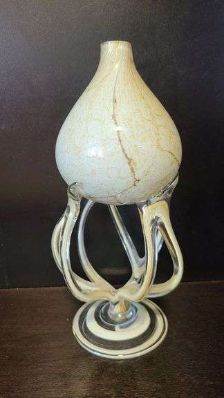 Krosno Poland Art Glass Octopus Bud Vase
