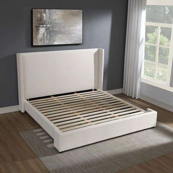 *Fabric Bed King Footboard, Side Rails, and Slats ONLY