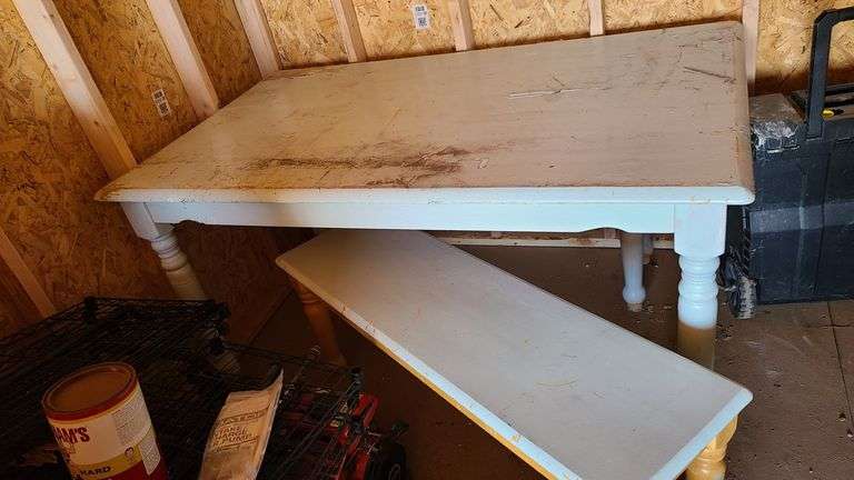 Kitchen Table with Two Benches