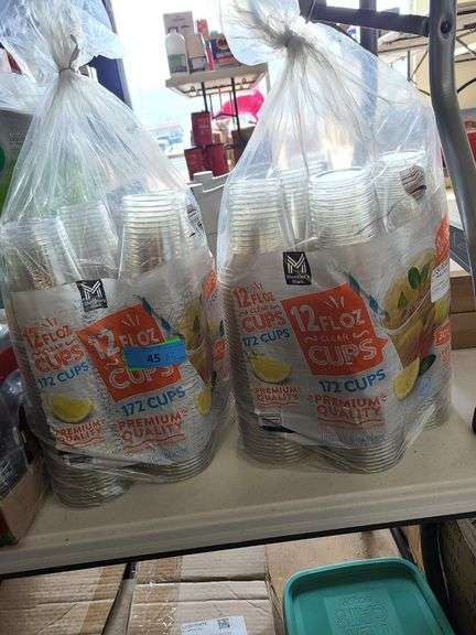 2) 12 Fl Oz Clear Cups