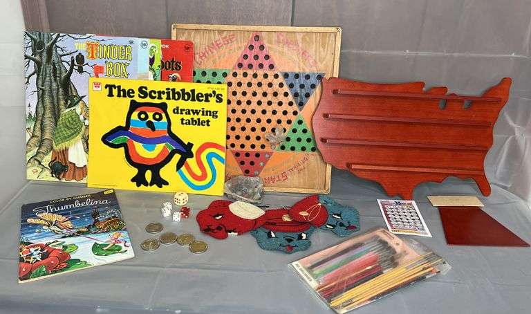 Vintage Toys, Coloring Books, Chinese Checkers