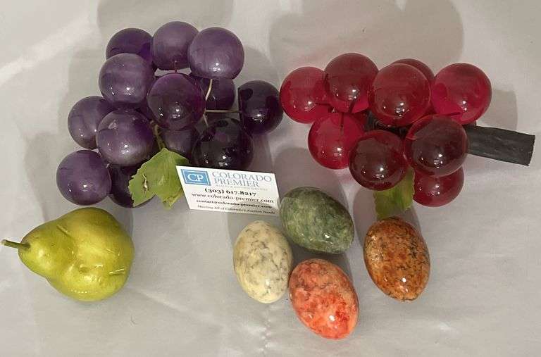 Acrylic Grapes, Marble Eggs