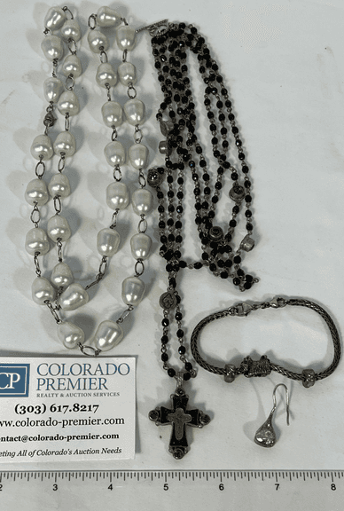 Sterling Silver, Necklace, Rosary, Bracelet, Earring