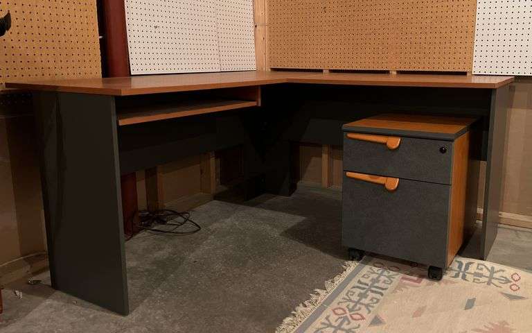 Lockable Filing Cabinet, Desk