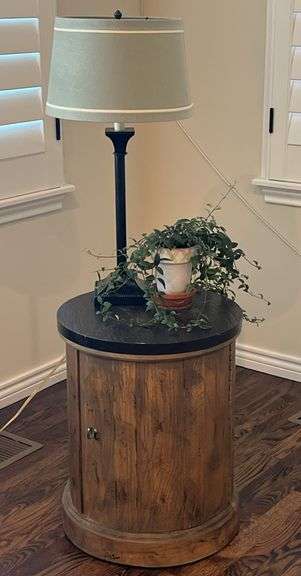 Side Table, Table Lamp