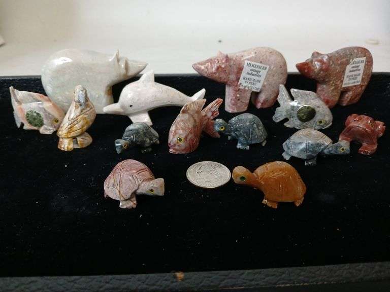 Carved Stone Animals Colorado Premier Realty & Auction Services