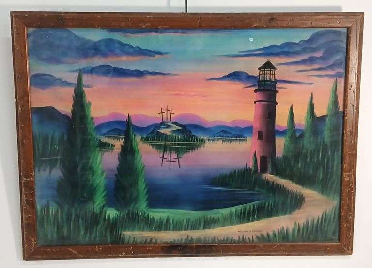 William H. Cramer, Framed Pastel Landscape