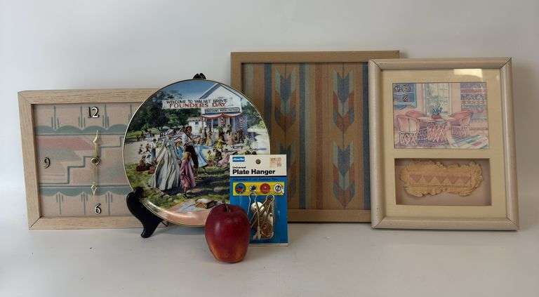 Sandstone Creation, River Stone, Clock, Plate, Art