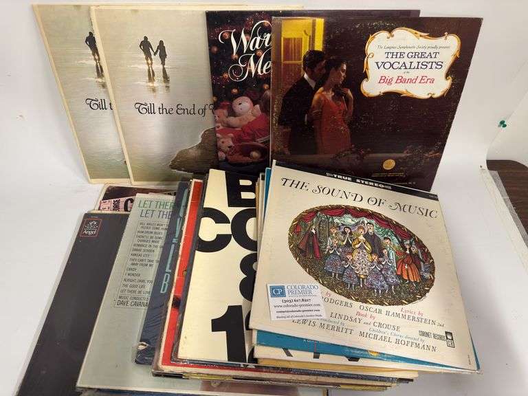 Vintage Record Albums, Pop, Folk, Soundtracks