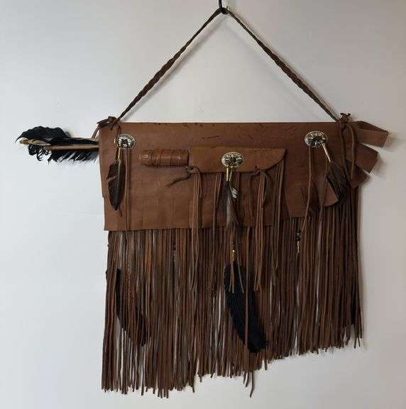 Native American, Leather Quiver, Wall Hanging
