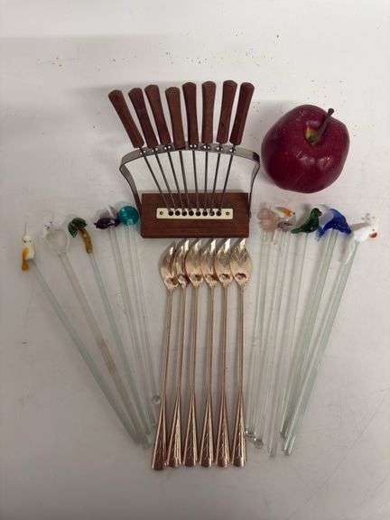 Cocktail Forks, Swizzle Sticks