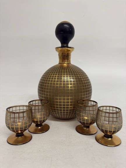 Art Deco Decanter, Glasses