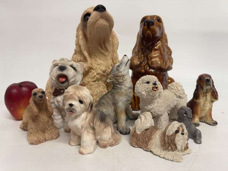 Royal Haeger, Bank Makers of America, Napco, Webseter, Stone Critters, Dog Figurines