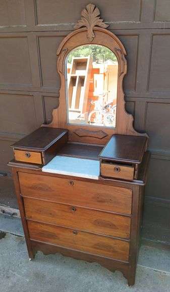 Antique Victorian Dresser with Marble Top
