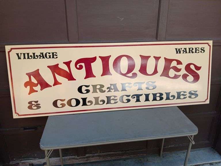 Vintage Antiques Sign