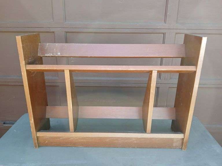 Vintage MCM Hardrock Maple Book Rack