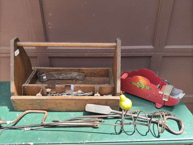 Antique Toolbox with Tools