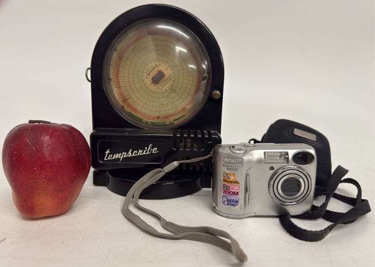 Bacharach, Nikon, Vintage Recording Thermometer, Camera