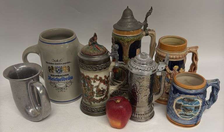 Staffel Stoneware, West Germany, Japan, Vintage Steins