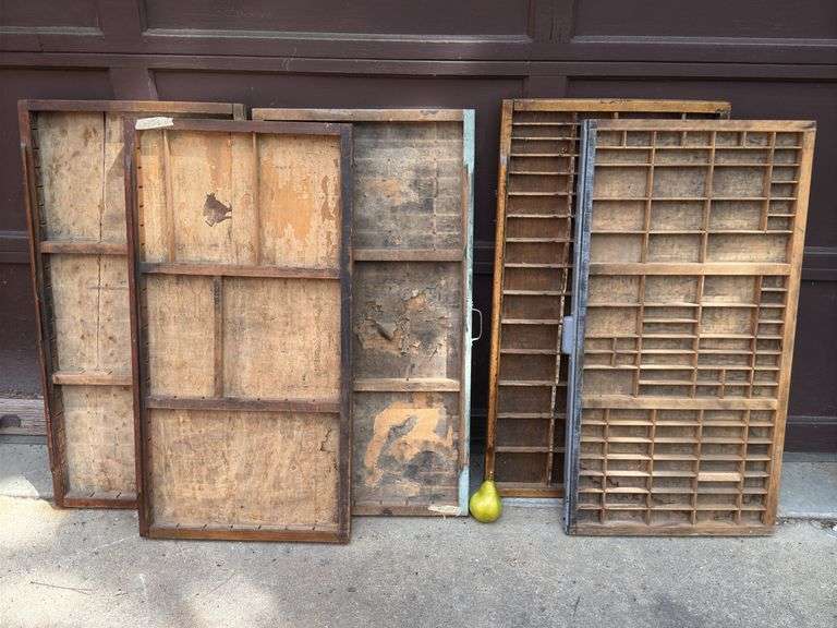 Antique Printer Caninet Drawers