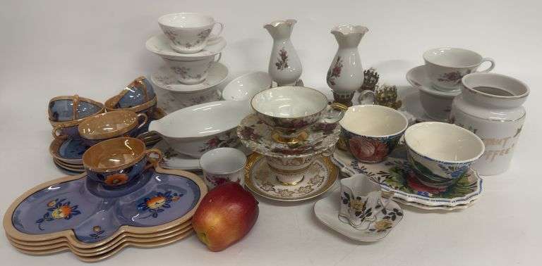 Royal Tuscan, Japan, Royal Hapsburg Austria, Rosette, Lustreware, Cups, Saucers, Gravy Boat, Oil Lam