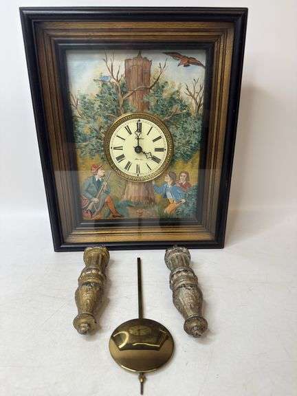 Linden, German, Painted Face, Cuckoo Clock