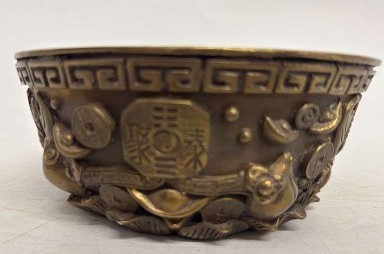 Brass Chinese Treasure Basin