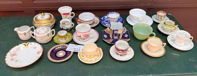 Vintage Teacups, Saucers, Creamer, Sugar