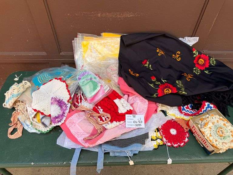 Vintage Aprons, Shawls, Doilies