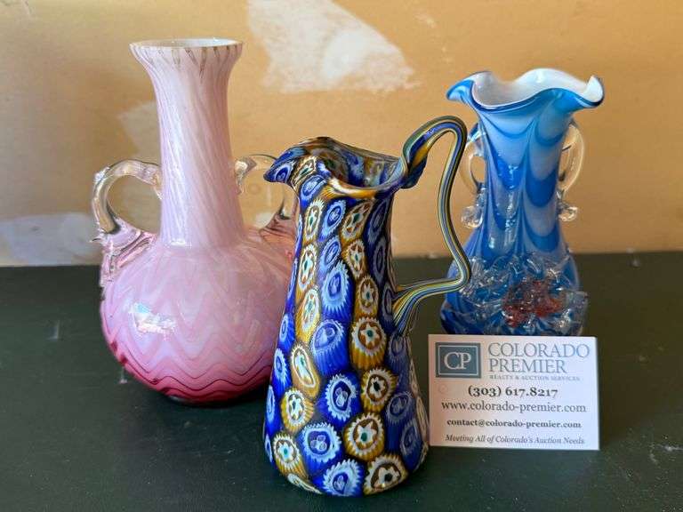 Art Glass Vases, Pitcher