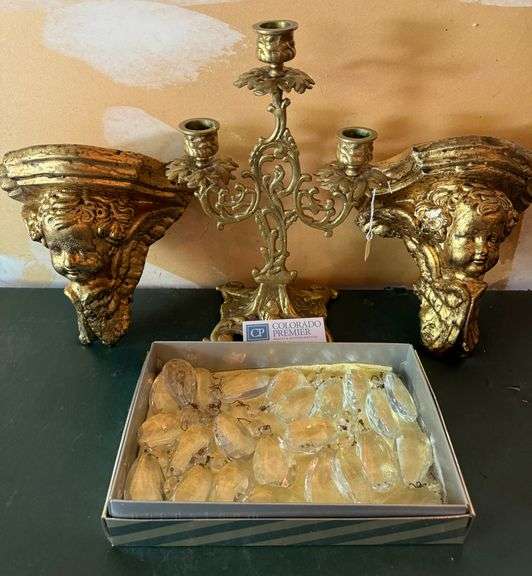Cherub Sconces, Crystal Prisms