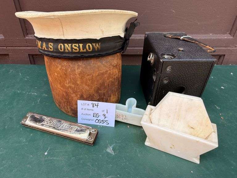 Vintage Wood Hat Form, Naval Hat