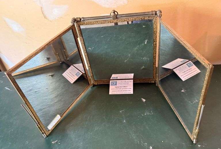 Vintage Tri-Fold Mirror
