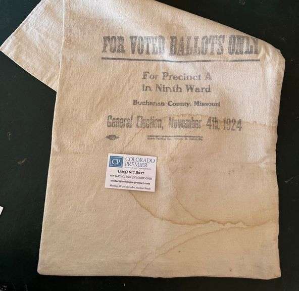 Antique Presidential Election Ballot Bag