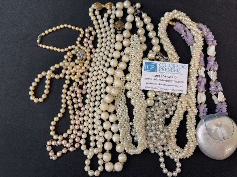 Faux Pearl, Shell Necklaces