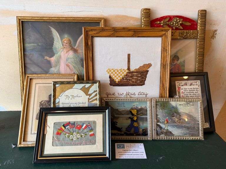 Antique Post Card, Framed Silhouettes, Prints